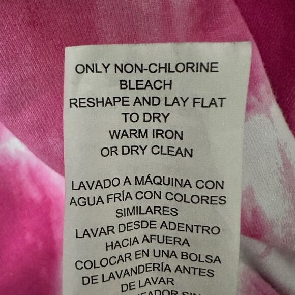 Michael Kors Pink Tie Dye Pullover Long Sleeve Sweatshirt Size Large - Picture 6 of 8